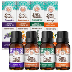 Four Essential Classics Set- Frankincense, Lavender, Eucalyptus, & Orange 4 x 15mL