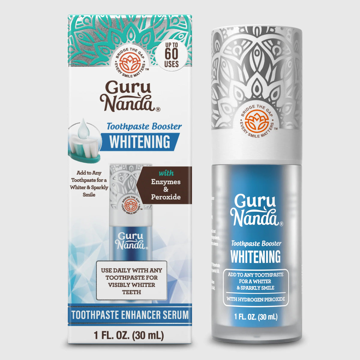 Whitening Toothpaste Booster with Enzymes & Peroxide – 1 fl oz